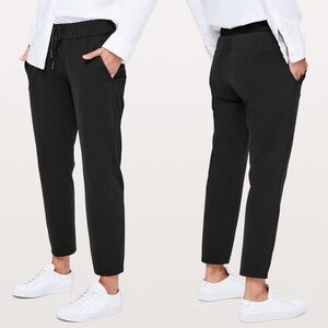 Lululemon On The Fly 7/8 Pants Black Size 6 Travel Athleisure Workwear